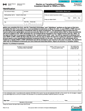 RRSP Prohibited Investment Election Form