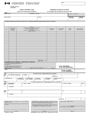 Travel Expense Claim Form