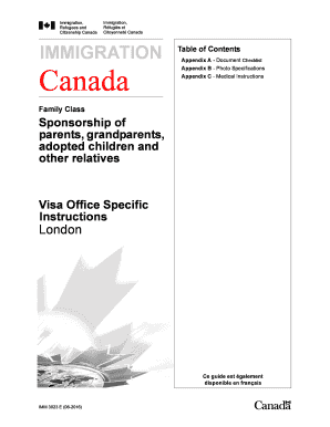 Canada Immigration Sponsorship Form