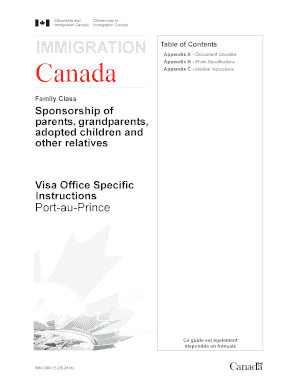 Canada Immigration Sponsorship Form