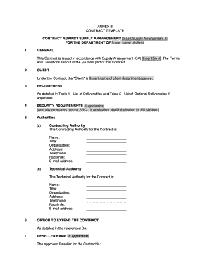 Annex: Record of Agreement Templatefor Public Works and ...