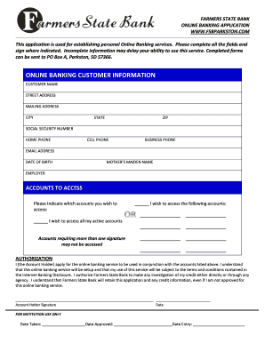 Farmers State Bank Online Banking Application