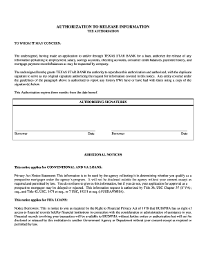 Authorization to Release Information