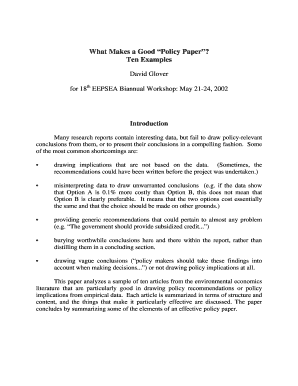 How to make research introduction - What Makes a Good Policy Paper ? Ten ... - IDL-BNC IDRC - idl-bnc idrc