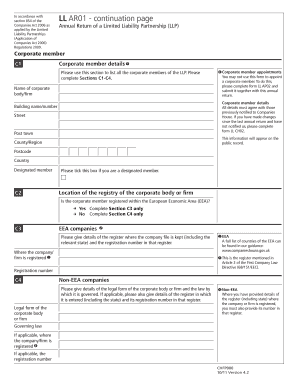 UK LLP Annual Return Form