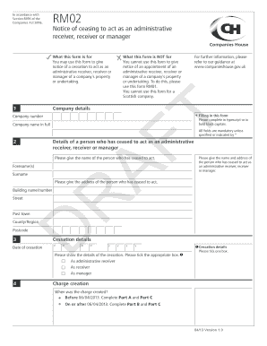 UK RM02 Form