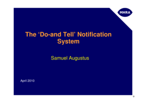 Do-and Tell Notification System