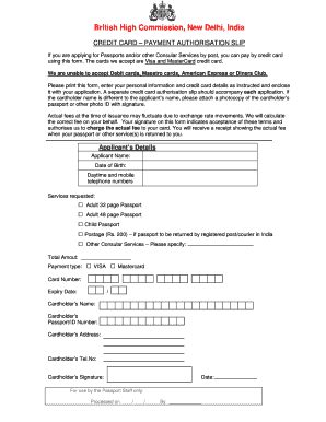 online british high commission delhi payment authorisation slip form