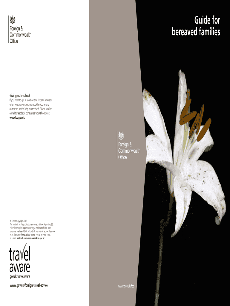 Fillable Online Death/Bereavement Information Sheet in Kenya Fax Email