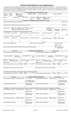 Uniform Residential Loan Application