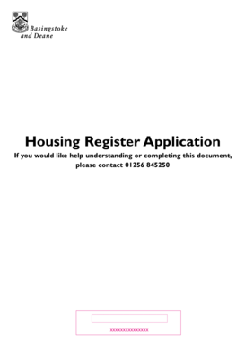 Housing Register Application