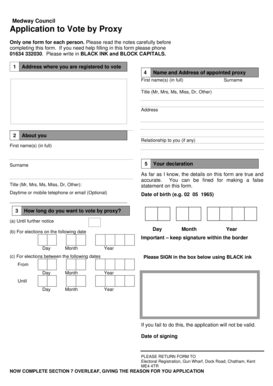 UK Proxy Voting Application Form