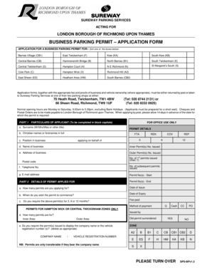 Business Parking Permit Application