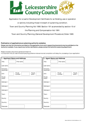 UK Lawful Development Certificate Application