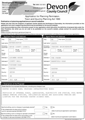 UK Planning Permission Application Form