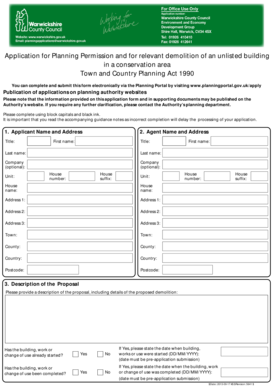 UK Planning Permission Application Form