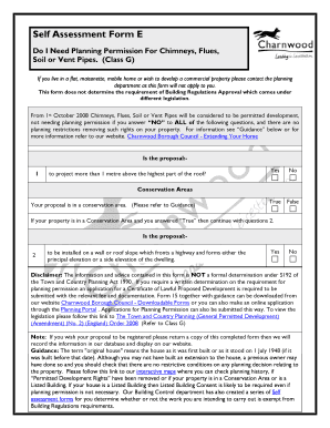 Self Assessment Form E