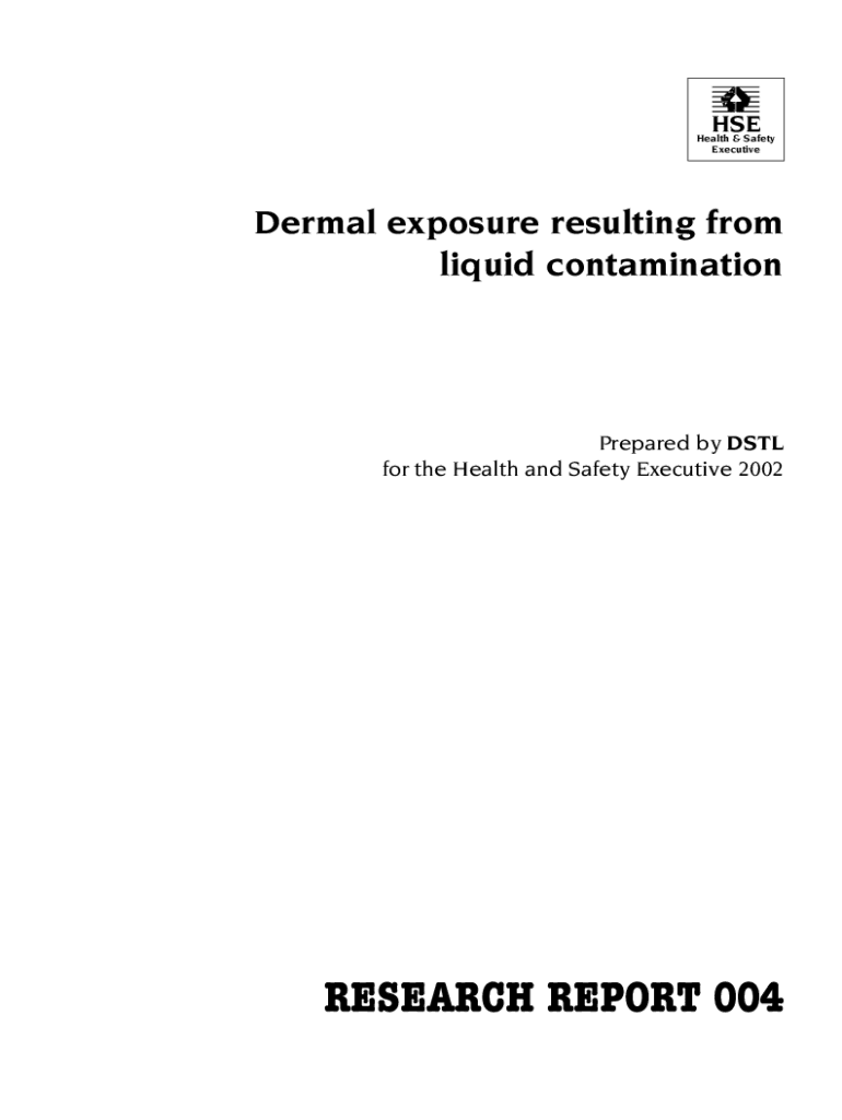 RESEARCH REPORT 004 - Health and Safety Executive Preview on Page 1