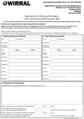 UK Planning Permission Application Form