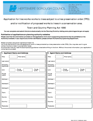 Tree Works Application Form