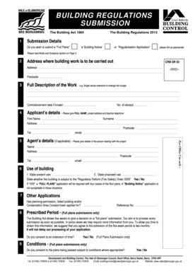 Building Regulations Submission Form