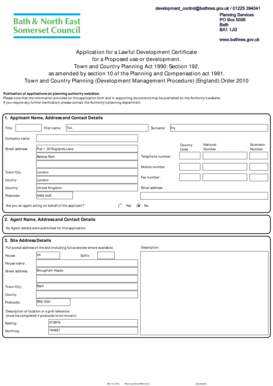 Application for Lawful Development Certificate
