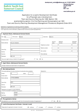 Lawful Development Certificate Application