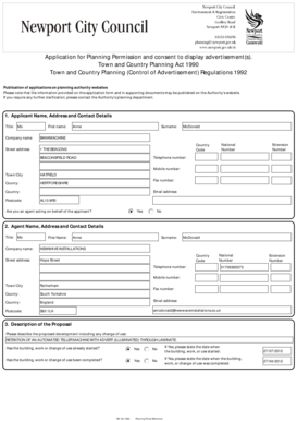 UK Planning Permission Application for Advertisement