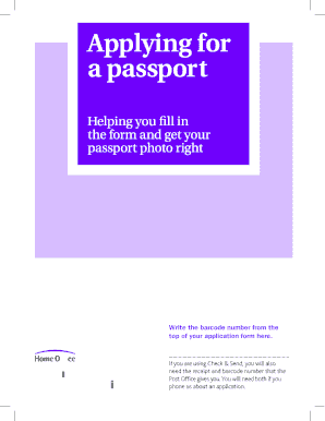 UK Passport Application Form