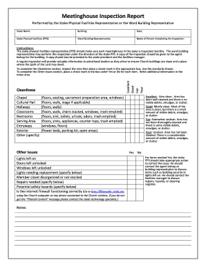 Meetinghouse Inspection Report