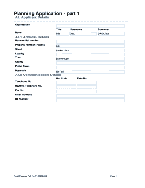 Planning Application Form