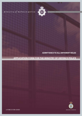 Ministry of Defence Police Application Form