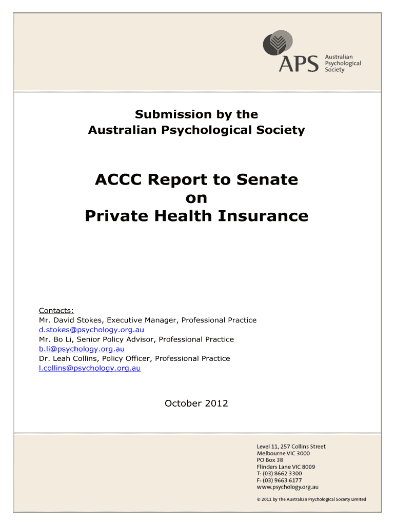 Australian Psychological Society Preview on Page 1