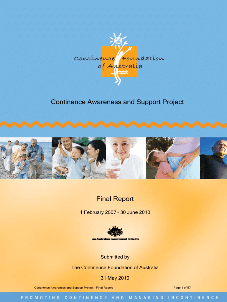 Continence Awareness and Support Project Preview on Page 1