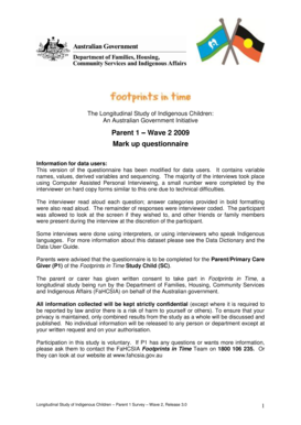 Longitudinal Study of Indigenous Children Parent Survey