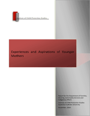 Experiences and Aspirations of Younger Mothers - Department of - fahcsia gov