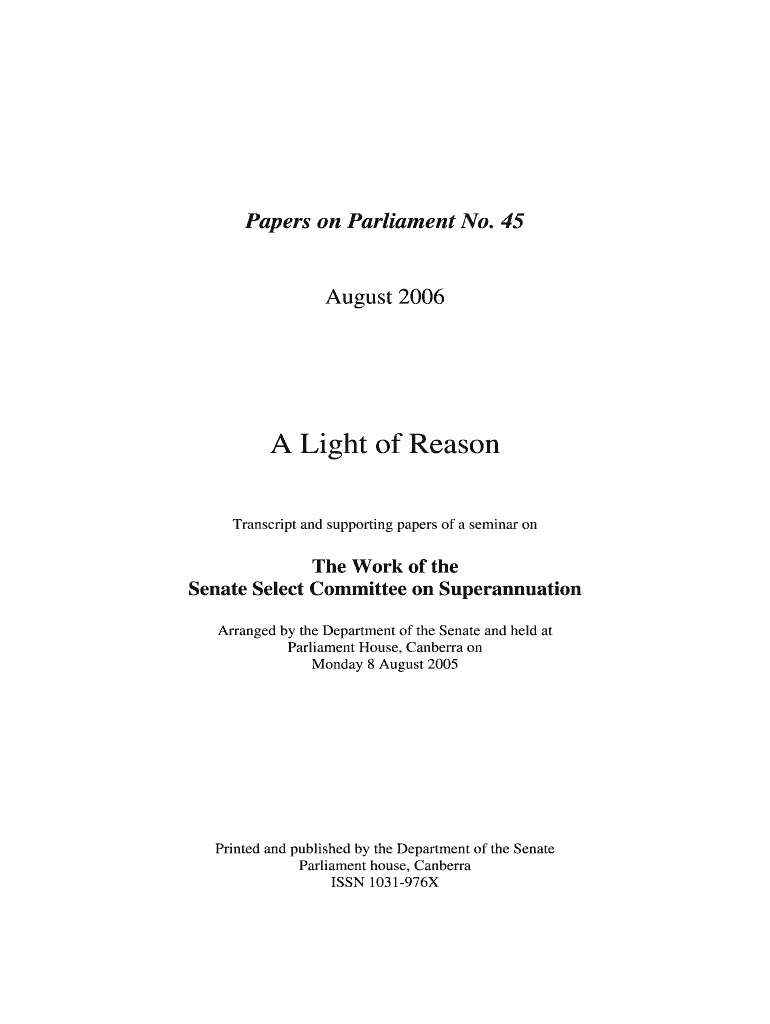 Papers on Parliament - A Light of Reason A Light of Reason Preview on Page 1