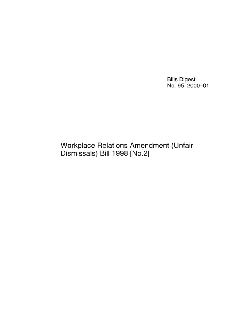 Unfair Dismissals - Parliament of Australia Preview on Page 1