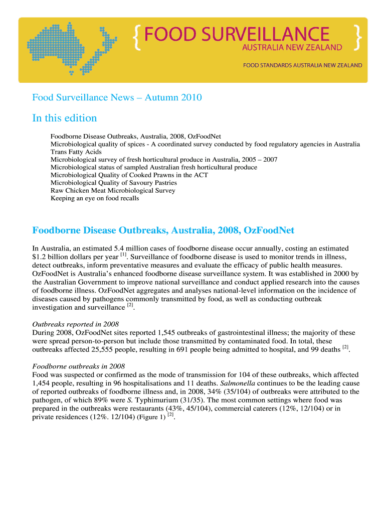 Microbiological quality of spices - A coordinated survey conducted by food regulatory agencies in Au Preview on Page 1