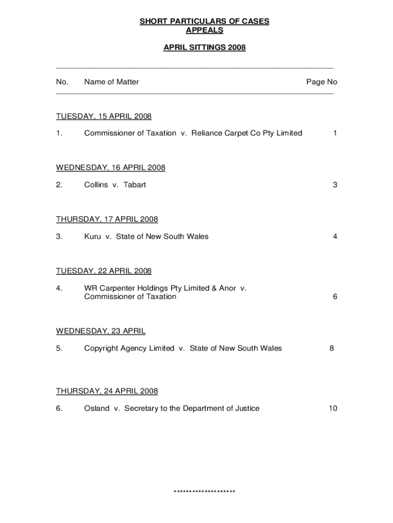 Fillable Online Commissioner of Taxation v Reliance Carpet Fax Email