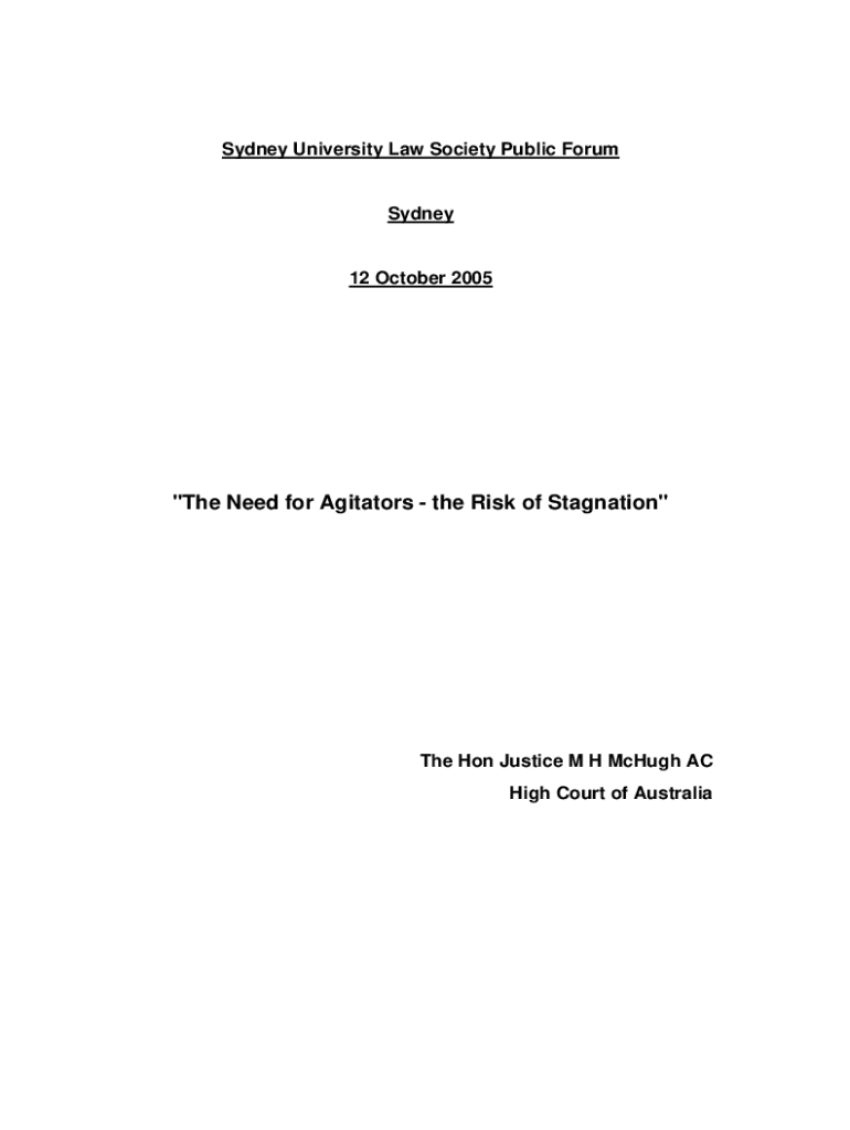 Speeches by The Hon Michael McHugh - High Court of Australia Preview on Page 1