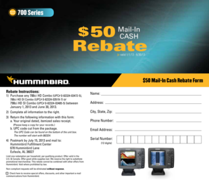 50 Mail-In Cash Rebate Form
