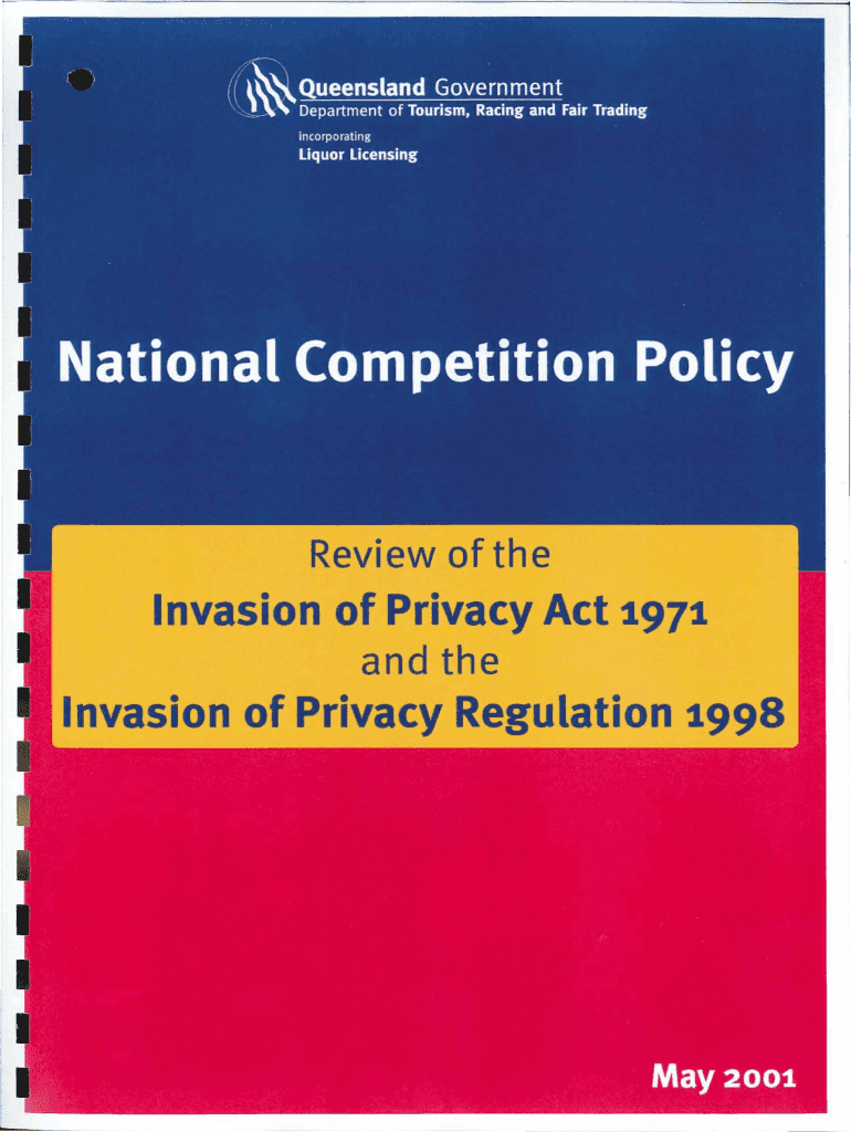 Review of the Invasion ofPrivacy Act 971 and the Invasion ofPrivacy Regulation 1998 Preview on Page 1