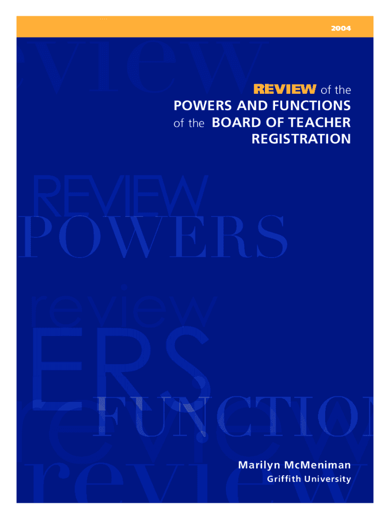 Review of the powers and functions of the Board of Teacher Preview on Page 1