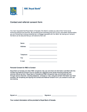 Contact and Referral Consent Form