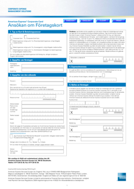 American Express Corporate Card Application Form
