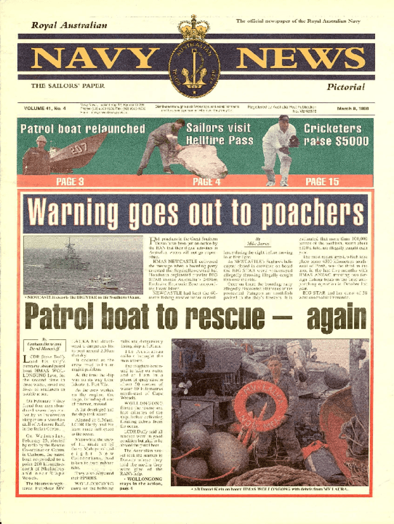 Navy News Preview on Page 1