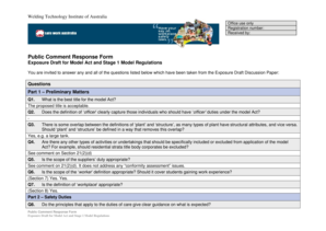 Public Comment Response Form