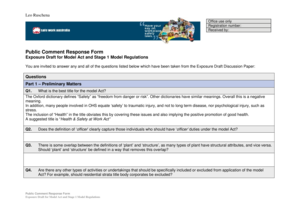 Public Comment Response Form