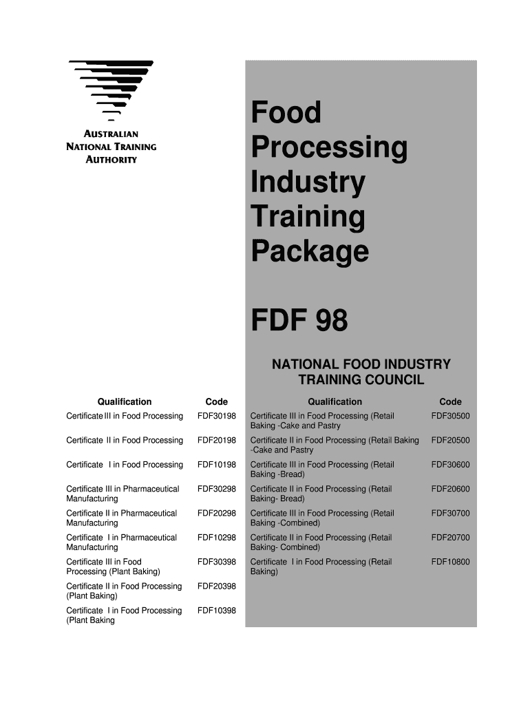 Fillable Online NATIONAL FOOD INDUSTRY Fax Email Print pdfFiller